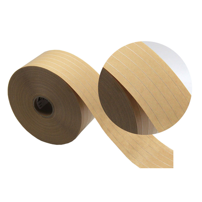 Bande de papier d'emballage activée par l'eau renforcée d'OEM avec le fil en nylon de 5 fils