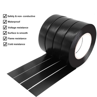 La bande électrique résistante de PVC a adapté ignifuge aux besoins du client noir