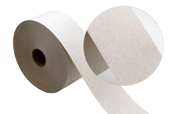 L'eau humide blanche de bande paerforée renforcée de Papier d'emballage a activé la bande de emballage de papier gommée