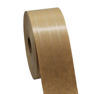 L'eau renforcée a activé Papier d'emballage de bande paerforée avec le fil en nylon de 3 fils