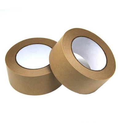 Ruban de papier kraft personnalisé à dos plat biodégradable imprimable inscriptible auto-adhésif non renforcé