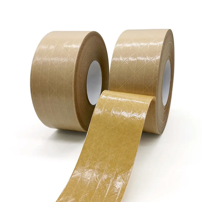 Bande de papier auto-adhésive de bande paerforée de colis de Flatback renforcée par fibre de verre Papier d'emballage