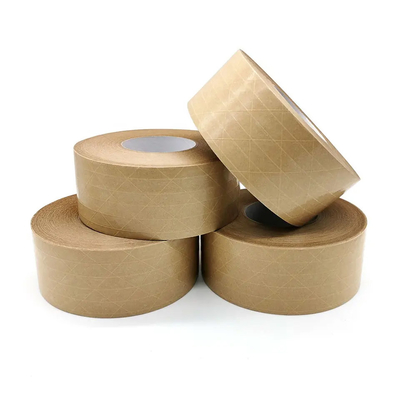 Bande de papier auto-adhésive de bande paerforée de colis de Flatback renforcée par fibre de verre Papier d'emballage