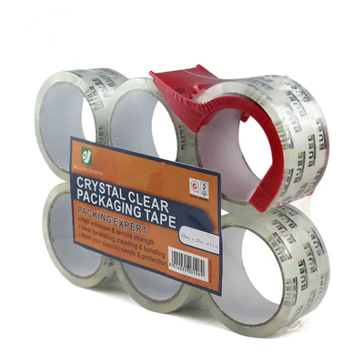 Carton scellant la bande de emballage Crystal Clear Pressure Sensitive transparent de BOPP