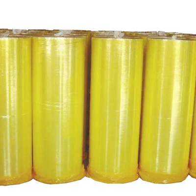 Bande faite sur commande de Logo Printed BOPP de Bopp de cachetage de carton de bande adhésive jaune faible de petit pain enorme