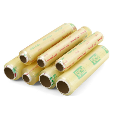 Le PVC s'accrochent film de bout droit compostable pour la catégorie comestible faite sur commande de conservation fraîche d'enveloppe en plastique de nourriture
