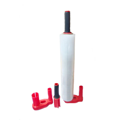 Enveloppe en plastique manuelle de meubles de film de bout droit de palette de LLDPE avec le distributeur tournant de poignée