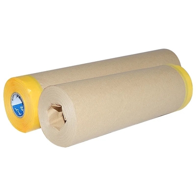 Le papier d'emballage de peinture automatique biodégradable de couverture a pré attaché du ruban adhésif au film de papier de masquage de film pour la peinture de voiture