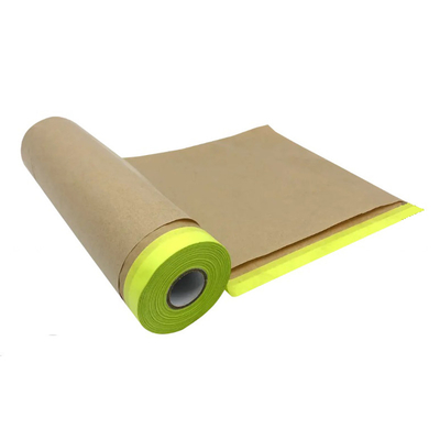 La chaleur résistent à l'automobile de papier de ruban de Brown Papier d'emballage de peinture de couverture de voiture peignent le film de papier protecteur de masquage