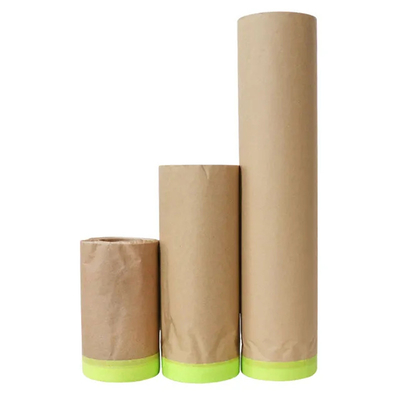 La chaleur résistent à l'automobile de papier de ruban de Brown Papier d'emballage de peinture de couverture de voiture peignent le film de papier protecteur de masquage