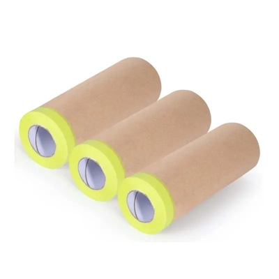 La chaleur résistent à l'automobile de papier de ruban de Brown Papier d'emballage de peinture de couverture de voiture peignent le film de papier protecteur de masquage