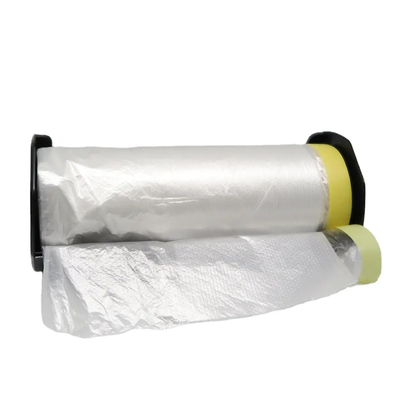 Les peintres de PE ont pré attaché du ruban adhésif au Masker jetable de masquage de main de protection plié par film pour la peinture