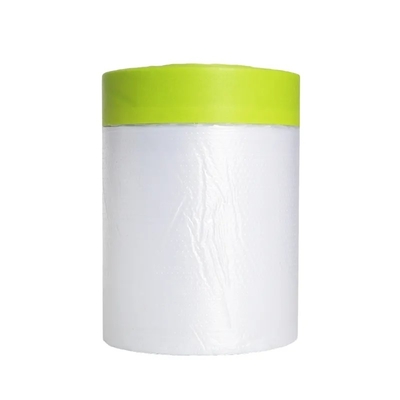 Le HDPE a pré attaché du ruban adhésif à l'utilisation protectrice extérieure d'intérieur de masquage de peinture de feuille de plastique de film