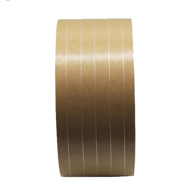 Bande de papier d'emballage activée par l'eau renforcée d'OEM avec le fil en nylon de 5 fils