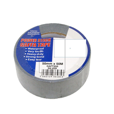 La bande en caoutchouc synthétique résistante d'ancien de tissu imperméabilisent Duck Cloth Tape For Carpet argenté