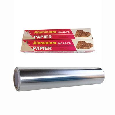 Feuilles résistantes de petit pain de papier d'aluminium de ménage avec le coupeur