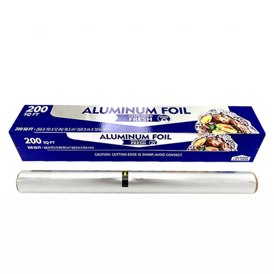 Feuilles résistantes de petit pain de papier d'aluminium de ménage avec le coupeur