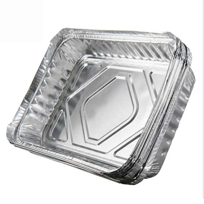 Papier d'aluminium moyen Tray Disposable Aluminium Foil Take hors des conteneurs avec le couvercle