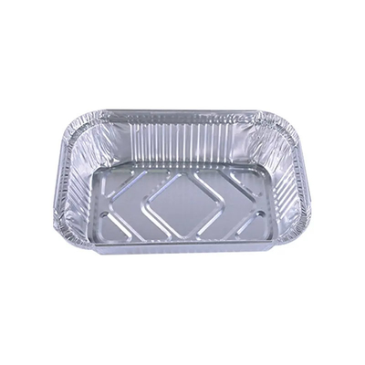 Boîte à emporter en aluminium oblongue à nourriture de conteneurs de 1 livre 450ml avec le couvercle