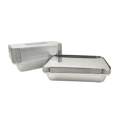 1LB aluminium de conteneur de nourriture des conteneurs de nourriture de papier d'aluminium de la coutume 8342 450ml avec le couvercle