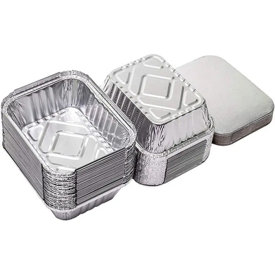 Papier d'aluminium Tray With Lid d'emballage de plats à emporter de conteneurs de nourriture de papier d'aluminium de catégorie comestible