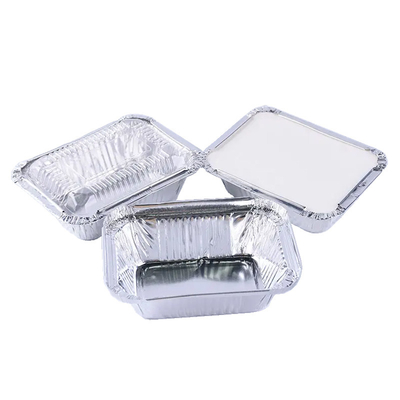 le petit aluminium 260ml emportent des conteneurs faisant la nourriture cuire au four jetable Tray With Lid de papier aluminium