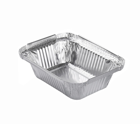 le petit aluminium 260ml emportent des conteneurs faisant la nourriture cuire au four jetable Tray With Lid de papier aluminium