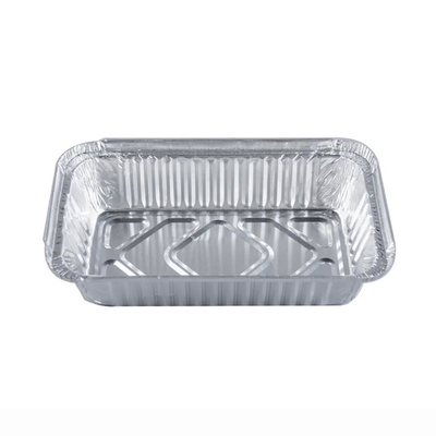 boîte jetable en aluminium d'emballage de nourriture à emporter de conteneurs de nourriture du papier d'aluminium 550ml avec le couvercle