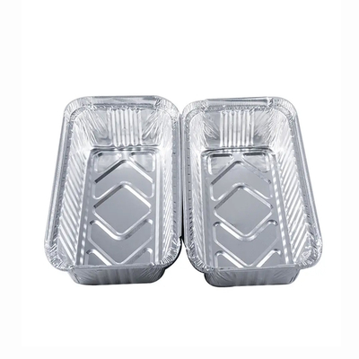 boîte jetable en aluminium d'emballage de nourriture à emporter de conteneurs de nourriture du papier d'aluminium 550ml avec le couvercle