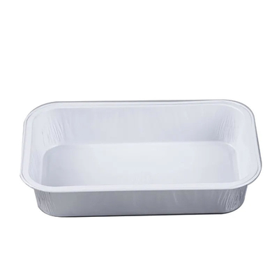 conteneur jetable de papier d'aluminium de service de traiteur de ligne aérienne du rectangle 350ml avec le couvercle