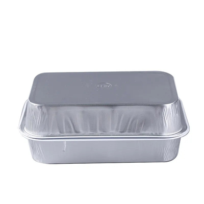 conteneur jetable de papier d'aluminium de service de traiteur de ligne aérienne du rectangle 350ml avec le couvercle