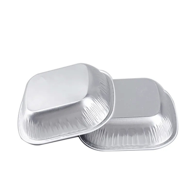conteneurs de approvisionnement de nourriture enduite en vol jetable de ligne aérienne de conteneurs de nourriture du papier d'aluminium 250ml avec des couvercles