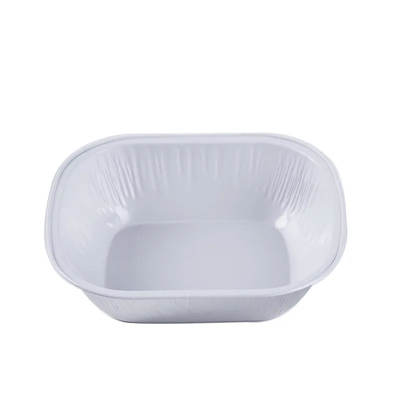 conteneurs de approvisionnement de nourriture enduite en vol jetable de ligne aérienne de conteneurs de nourriture du papier d'aluminium 250ml avec des couvercles