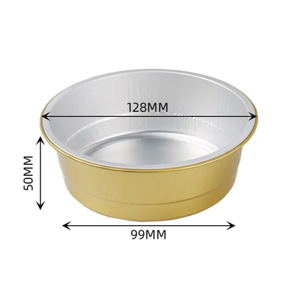 tasses jetables de cuisson de pouding de Smoothwall de récipients alimentaires colorés du papier d'aluminium 450ml avec le couvercle