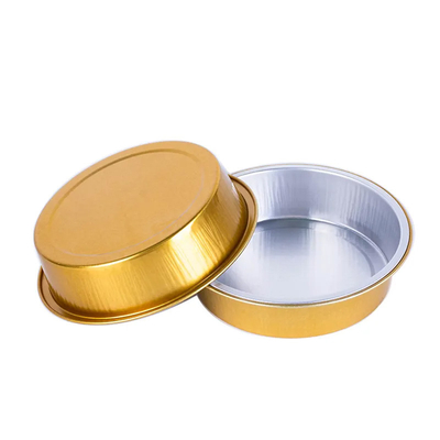conteneurs de nourriture jetables du papier d'aluminium 150ml autour de couvercle coloré de Mini Cupcake Baking Cups With